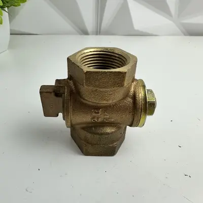 1-1/4" Brass Swing Check Valve, Threaded NPT, Heavy Duty Water/Gas Line - Thumbnail 5