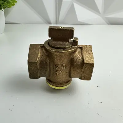 1-1/4" Brass Swing Check Valve, Threaded NPT, Heavy Duty Water/Gas Line - Thumbnail 2