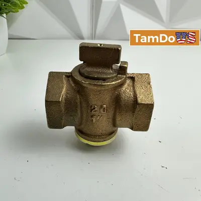 1-1/4" Brass Swing Check Valve, Threaded NPT, Heavy Duty Water/Gas Line - Thumbnail 1