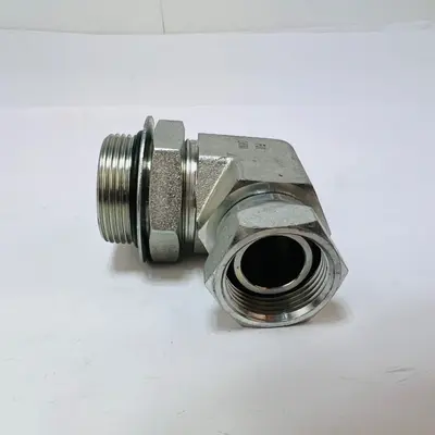 1-1/4" JIC Swivel Female x Male ORB Adjustable 90 Degree Hydraulic Elbow Fitting - Thumbnail 9