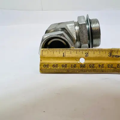 1-1/4" JIC Swivel Female x Male ORB Adjustable 90 Degree Hydraulic Elbow Fitting - Thumbnail 4