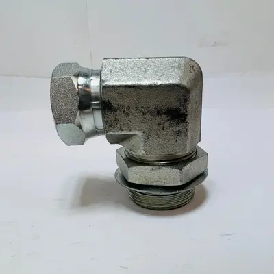1-1/4" JIC Swivel Female x Male ORB Adjustable 90 Degree Hydraulic Elbow Fitting - Thumbnail 3