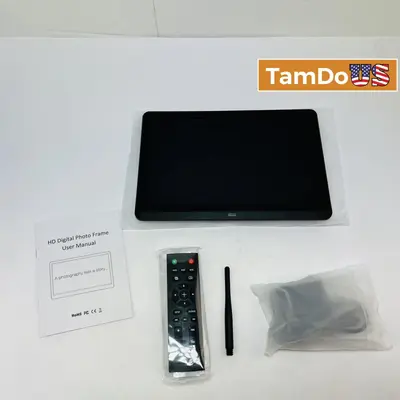 10" HD Digital Photo Frame P100, 1024x600, Remote Control, Slideshow, Black - Thumbnail 1