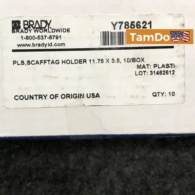 10 Pack BRADY STH132 Scafftag Holders 11.75" x 3.5" - Thumbnail 6