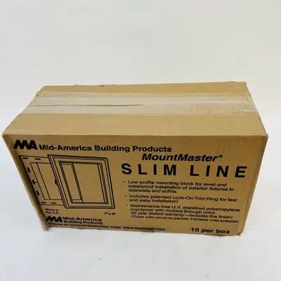 Mid America Slim Line Mounting Clips Brackets – White Vinyl Trim - Thumbnail 5