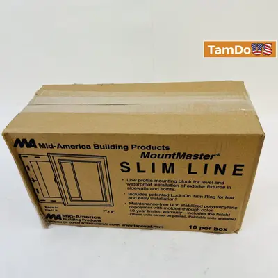 Mid America Slim Line Mounting Clips Brackets – White Vinyl Trim - Thumbnail 9
