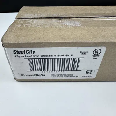 Steel City RS13-10R 4" Square Raised Electrical Box Covers - Thumbnail 4