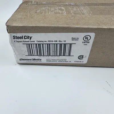 Steel City RS16-10R 4" Square Raised Electrical Box Covers - Thumbnail 5