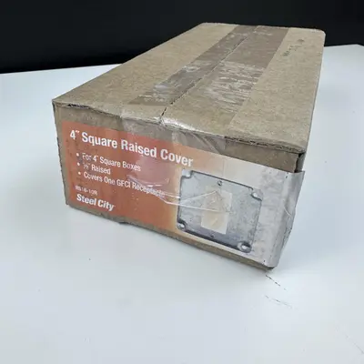 Steel City RS16-10R 4" Square Raised Electrical Box Covers - Thumbnail 7