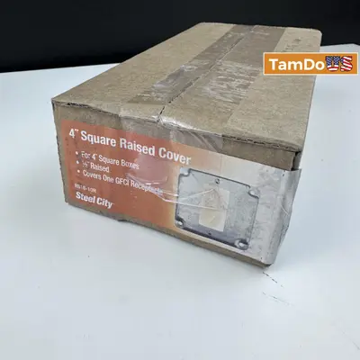 Steel City RS16-10R 4" Square Raised Electrical Box Covers - Thumbnail 8