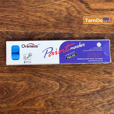 Overseas PMA-520 Permanent Oil-Based Paint Markers BLUE - Thumbnail 4
