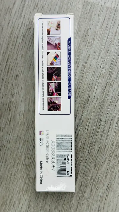 Overseas PMA-520 Permanent Oil-Based Paint Markers SILVER - Thumbnail 5