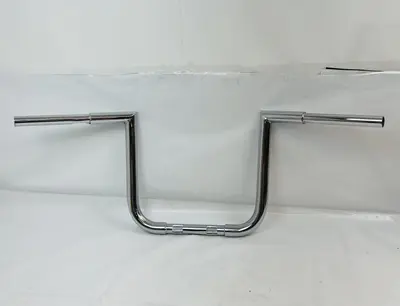 12" Rise Ape Hanger Motorcycle Handlebar Chrome Universal Fit Chopper Bobber - Thumbnail 8