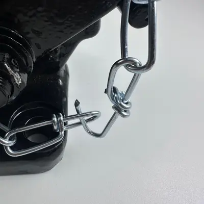 15 Ton Heavy Duty Pintle Hook Rigid Mount Towing Hitch Latch w/ Safety Pin - Thumbnail 5