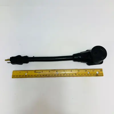 15A Male to 30A Female RV Adapter Cord 12 Inch Heavy Duty Dogbone Cable E119787 - Thumbnail 6