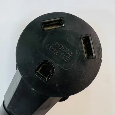 15A Male to 30A Female RV Adapter Cord 12 Inch Heavy Duty Dogbone Cable E119787 - Thumbnail 3