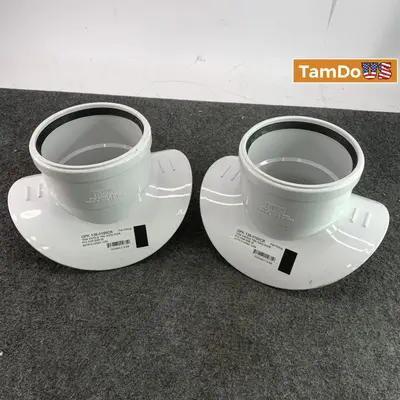 (2-Pack) GPK 136-0106CR 10"x6" PVC Saddle Tee (GxG) W/Clamp SDR 35 Sewer - Thumbnail 7