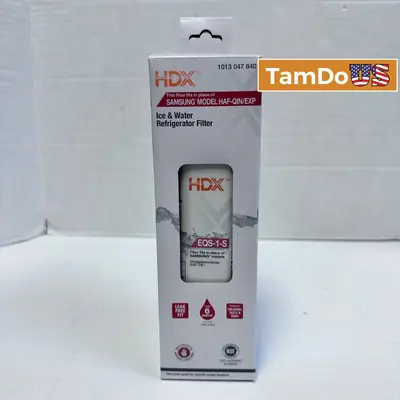 (2 Pack) HDX EQS-1-S Refrigerator Water Filter Fits Samsung HAF-QIN HAF-QIN/EXP - Thumbnail 1