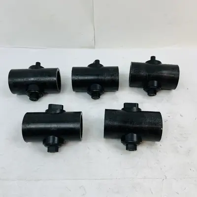 Black Plastic Saddle Tee Clamp-On Pipe Fittings (Lot of 5) - Thumbnail 2