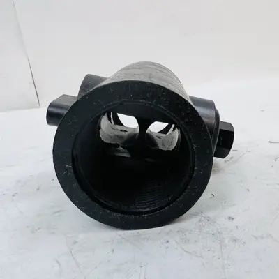Black Plastic Saddle Tee Clamp-On Pipe Fittings (Lot of 5) - Thumbnail 3