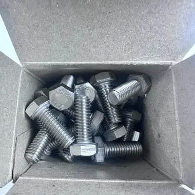3/8-16 UNC x 1" Stainless Steel Hex Head Screws (Box of 50) - Thumbnail 4