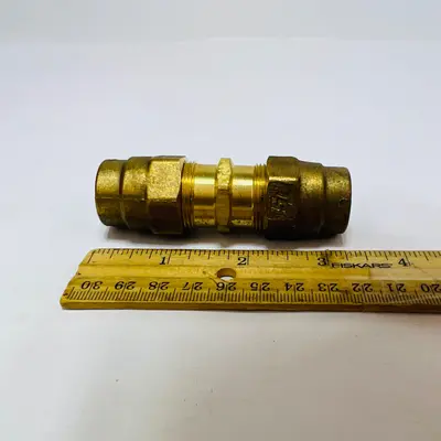 3/8" ID Brass Air Hose Repair Splicer Union Fitting Connector A DOTA USA - Thumbnail 2