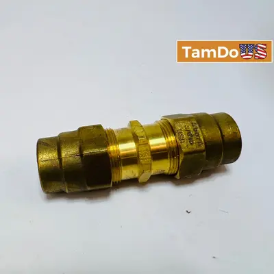 3/8" ID Brass Air Hose Repair Splicer Union Fitting Connector A DOTA USA - Thumbnail 1