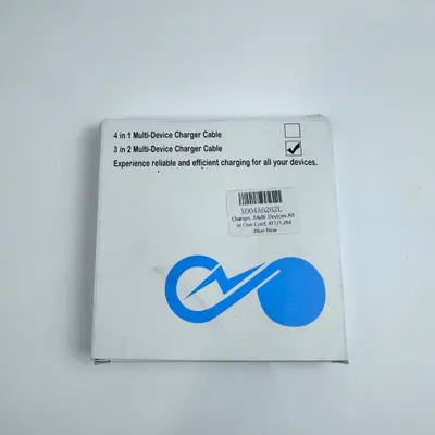 3-in-2 Multi-Device Charger Cable 4FT/1.2M Blue Fast Charging Cord Universal Use - Thumbnail 8