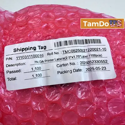 Thermal Shipping Labels 2.5" x 1.75" Roll, 1100 Labels - New - Real photo at TamDo.us