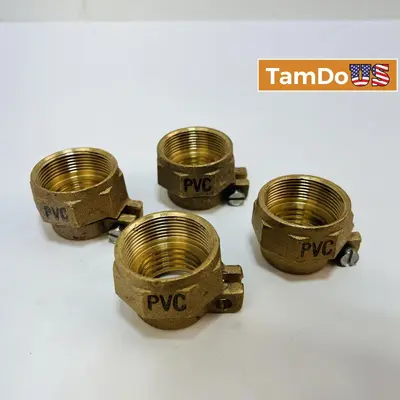 Brass PVC Female Thread Adapter Clamp Fitting - Thumbnail 1
