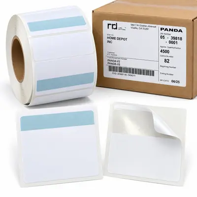 4500 Shipping Labels 3.86" x 3.86" Square Self-Adhesive Sticker Labels Bulk Pack - Thumbnail 1