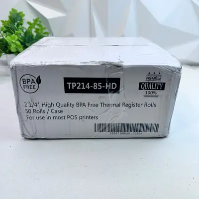 50 Rolls 2-1/4" x 85' Thermal Paper Receipt Register Rolls BPA Free TP214-85-HD - Thumbnail 6