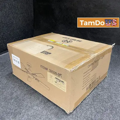 52" Ceiling Fan with Light, 5 Blades, Indoor Home Lighting *Pls READ* - New Open Box - Real photo at TamDo.us