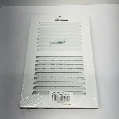 6-in x 10-in White 2-Way Sidewall/Ceiling Register - Thumbnail 2