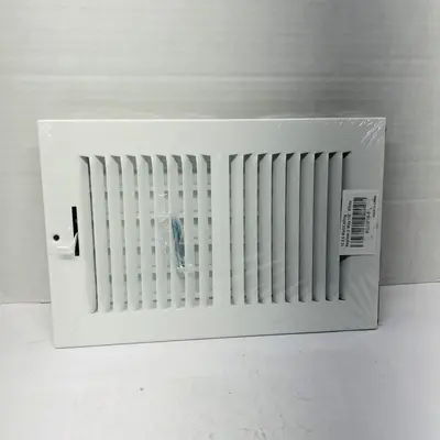 6-in x 10-in White 2-Way Sidewall/Ceiling Register - Thumbnail 3