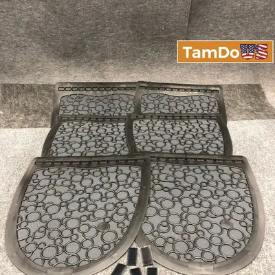 (6 Pack) P-Shield Floor Protector Urinal Mat, Black-on-Black, Odor Control - New - Real photo at TamDo.us