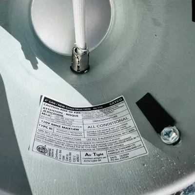 (6-Pack) SATCO 4" LED Recessed Housing New Construction IC Rated Air Tight 120V - Thumbnail 7