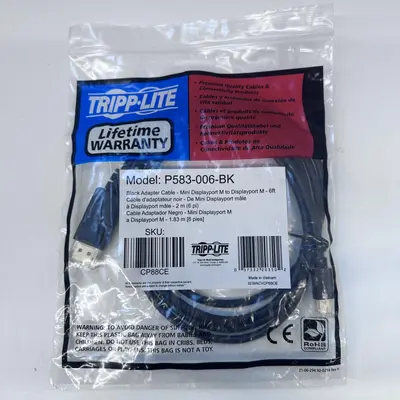 Tripp Lite Mini DisplayPort to DisplayPort Cable 6ft 4K - Thumbnail 2