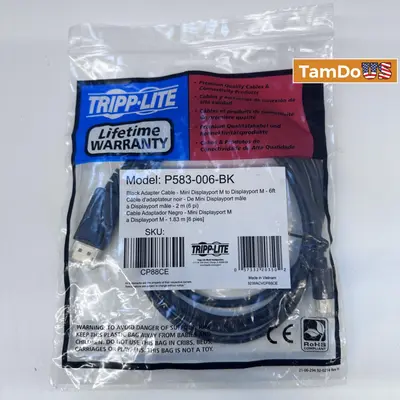 Tripp Lite Mini DisplayPort to DisplayPort Cable 6ft 4K - Thumbnail 4