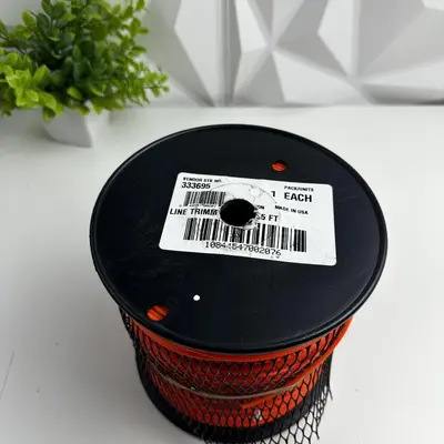 855 FT Line Trimmer Spool, Orange Nylon Grass Cutting String - Thumbnail 4