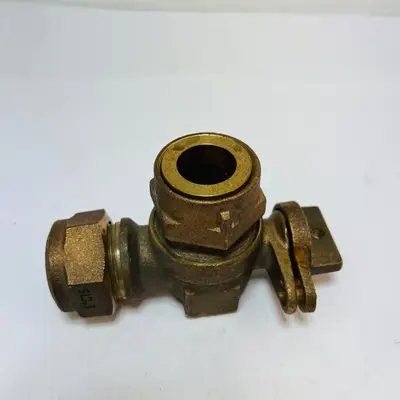 A.Y.McDonald 1" CTS Compression Brass Angle Curb Stop Meter Valve 300W Lead Free - Thumbnail 4