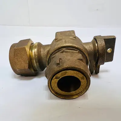 A.Y.McDonald 1" CTS Compression Brass Angle Curb Stop Meter Valve 300W Lead Free - Thumbnail 6