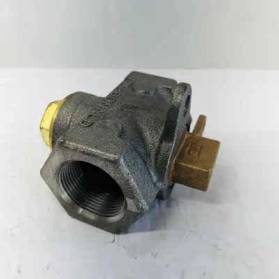 A.Y. McDonald Flat Head Black Iron Gas Plug Valve with Lockwing - Thumbnail 1