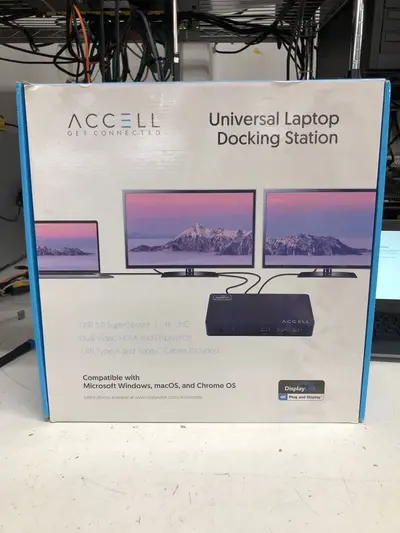 Accell Universal Laptop Docking Station USB 3.0 Dual Video 4K HDMI DisplayPort - Thumbnail 9