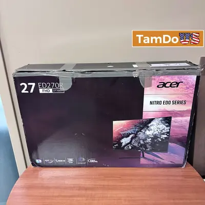 Acer ED270R 27" Curved LED Monitor FHD 165Hz DP HDMI - Thumbnail 1