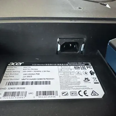 Acer KG272U Pbmiipx 27" QHD Gaming Monitor 144Hz IPS DP HDMI - Thumbnail 8