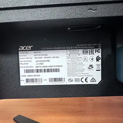 Acer KG272U Pbmiipx 27" QHD Gaming Monitor 144Hz IPS DP HDMI - Thumbnail 10