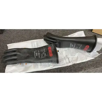 ACTIVARMR Rubber Insulating Gloves Size 8 Class 0 11" Black - Thumbnail 4