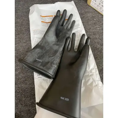 ACTIVARMR Rubber Insulating Gloves Size 8 Class 0 11" Black - Thumbnail 2