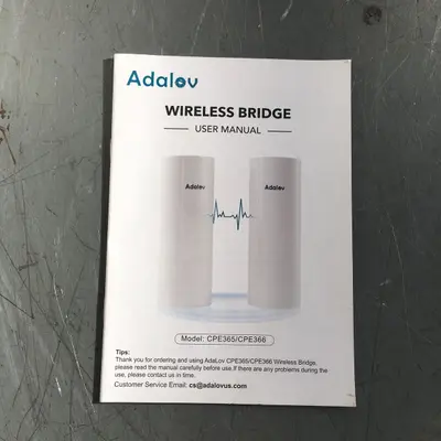 Adalov Wireless Bridge CPE365/CPE366 Outdoor PtP PoE Network Kit - Thumbnail 8